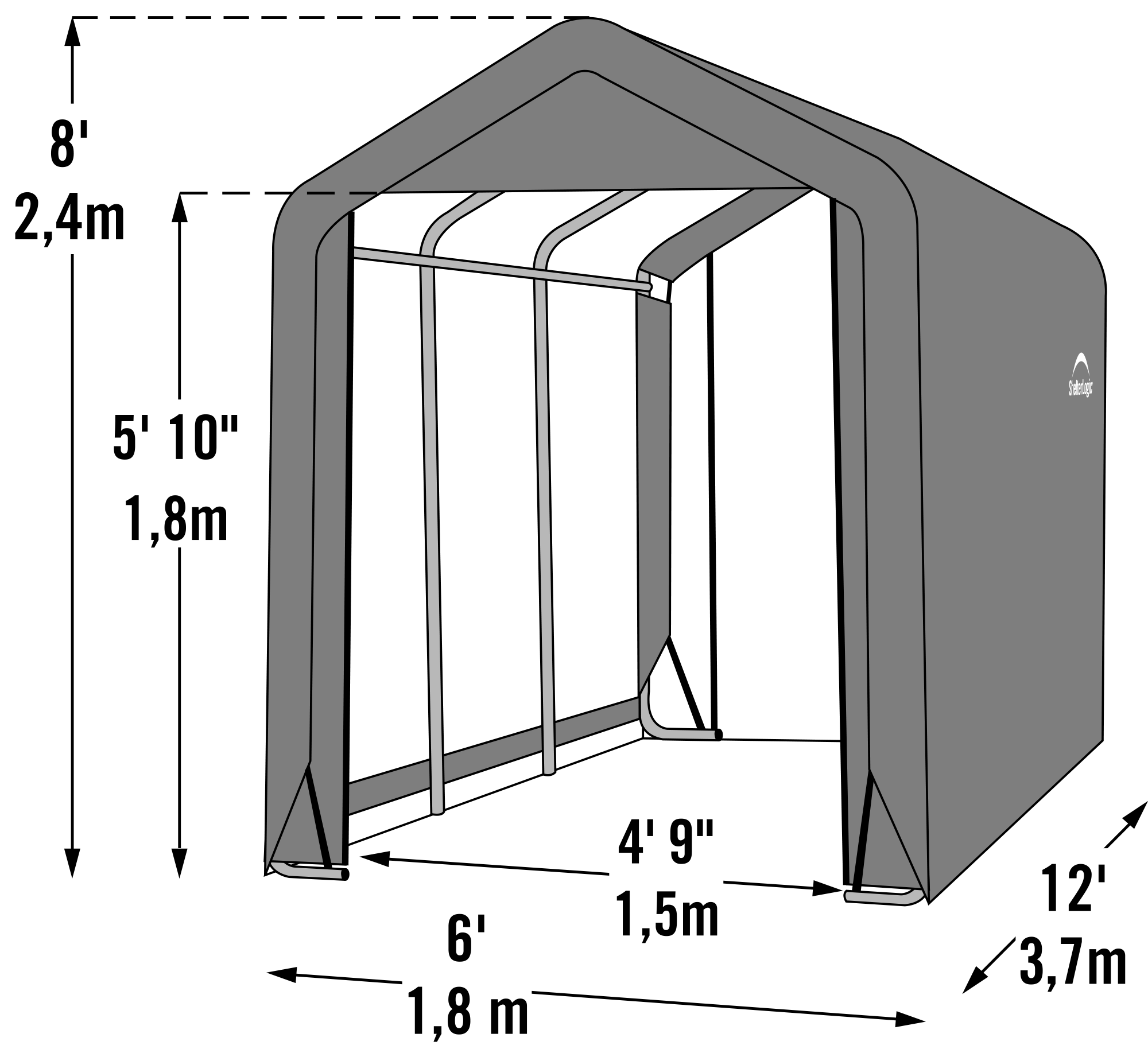 カタログギフトも！ 碧薔薇屋 新品 Shed Storage Series Shed-in-a-Box ft. x 1,8 m 