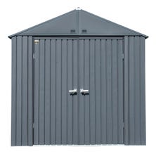 Arrow Elite Steel Storage Shed, 8x6, Anthracite