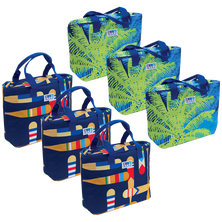 RIO Gear Insulated Cooler Beach Bag, Palms/Paddles - Pack of 6