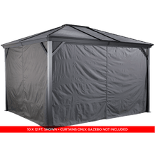 Curtains for Ventura Gazebo, 10 ft. x 14 ft. Gray, Gazebo Not Included