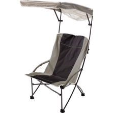 Pro Comfort High Back Shade Folding Chair, Tan/Black