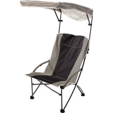 Pro Comfort High Back Shade Folding Chair, Tan/Black
