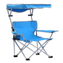 Kids Shade Folding Chair, Blue/Silver