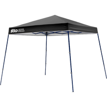 Solo Steel SOLO50 Slant Leg Pop-Up Canopy, 9 ft. x 9 ft. Black/Dark Blue Frame