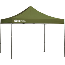 Solo Steel SOLO100 Straight Leg Pop-Up Canopy, 10 ft. x 10 ft. Olive