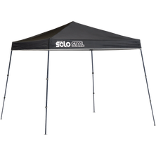 Solo Steel SOLO50 Slant Leg Pop-Up Canopy, 9 ft. x 9 ft. Black