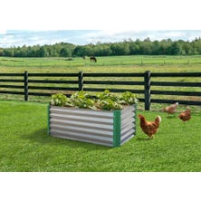 Miracle-Gro® 2 x 4 x 2 ft Galvanized Green Raised Garden Bed