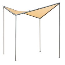 10x10 Del Ray Gazebo Canopy Charcoal Frame Tan Cover