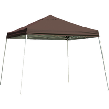 HD Series Slant Leg Pop-Up Canopy, 12 ft. x 12 ft. Chocolate Brown