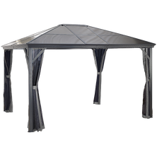 Verona Hardtop Gazebo, 10 ft. x 12 ft. Dark Gray