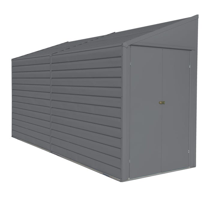 Arrow 4 x 10 x 6.8 ft Charcoal Yardsaver Steel Storage Shed 14 Arrow 4 x 10 x 6.8 ft Charcoal Yardsaver Steel Storage Shed 14