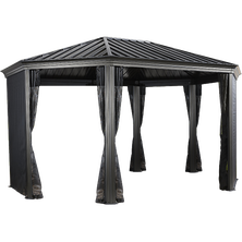 Komodo Hardtop Gazebo, 12 ft. x 15 ft. Dark Gray