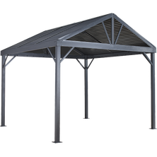 Sanibel I Hardtop Gazebo, 8 ft. x 8 ft. Light Gray