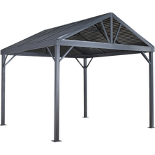 Sanibel I Hardtop Gazebo, 10 ft. x 10 ft. Light Gray