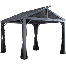 Sanibel II Hardtop Gazebo, 10 ft. x 10 ft. Light Gray