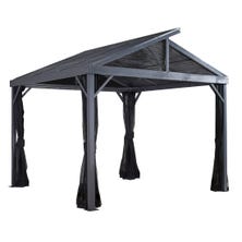 Sanibel II Hardtop Gazebo, 8 ft. x 8 ft. Light Gray