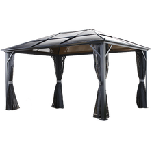 Meridien Hardtop Gazebo, 10 ft. x 14 ft. Dark Gray