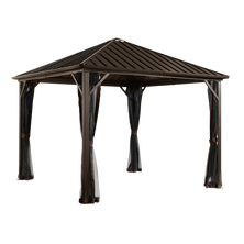 Dakota Hardtop Gazebo, 8 ft. x 8 ft. Dark Brown