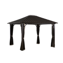 Genova Hardtop Gazebo, 12 ft. x 12 ft. Dark Brown