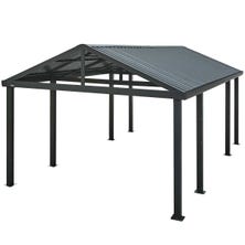 Samara Carport, 12 ft x 20 ft Dark Grey