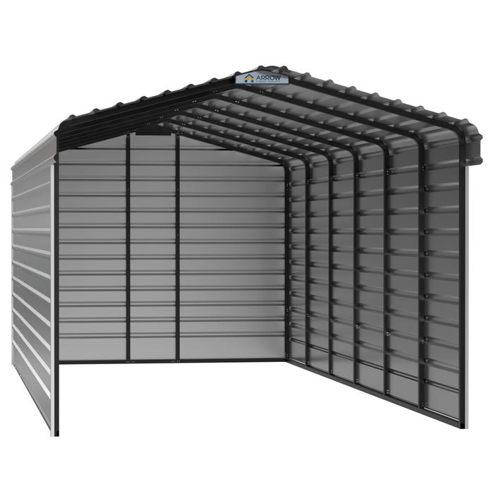 Arrow 12 x 29 x 9 ft Eggshell 3 Sided Carport 16 Arrow 12 x 29 x 9 ft Eggshell 3 Sided Carport 16