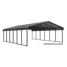 Arrow Carport, 20 ft. x 38 ft. x 7 ft. Charcoal