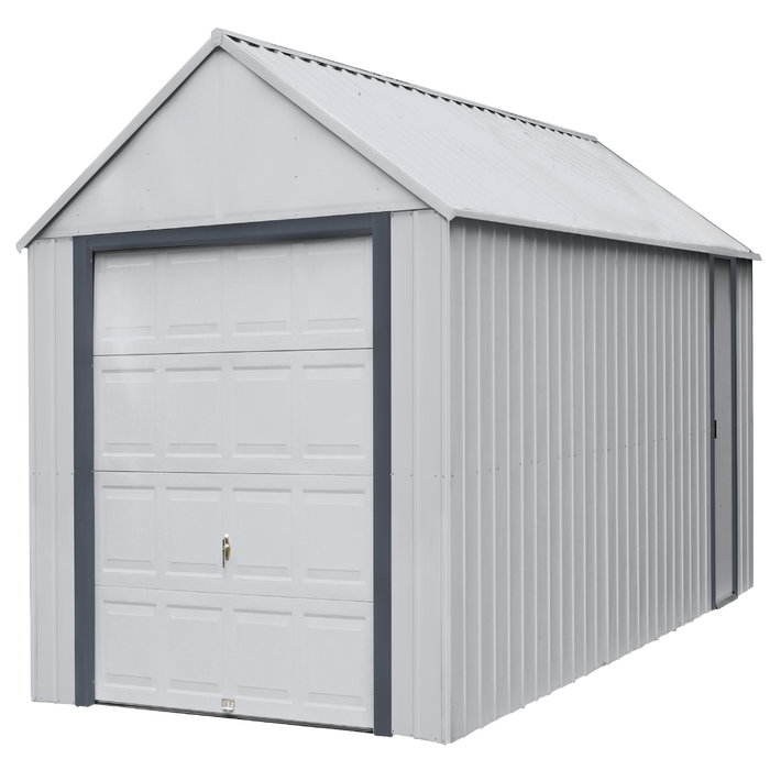 Murryhill Steel Storage Building 12 Ft X 24 Ft Flute Grey