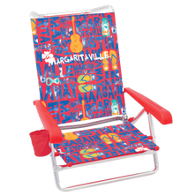 Margaritaville 5 Position Folding Beach Chair – Red