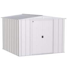 Arrow Classic Steel Storage Shed, 8 ft. x 8 ft., Flute Grey