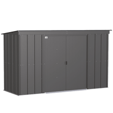 Arrow Classic Steel Storage Shed, 10 ft. x 4 ft., Charcoal