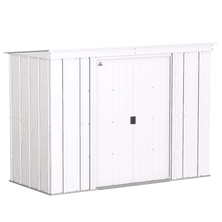 Arrow Classic Steel Storage Shed, 8 ft. x 4 ft., Flute Grey