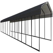 Arrow Carport, 10 ft. x 56 ft. x 7 ft. Charcoal