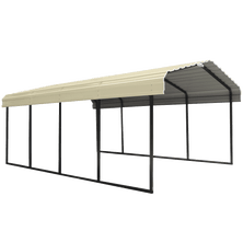 Arrow Carport, 12 ft. x 20 ft. x 7 ft. Vinyl Almond