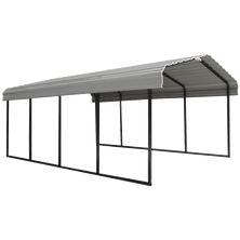 Arrow Vinyl Carport, 12 ft. x 20 ft. x 7 ft. Light Grey