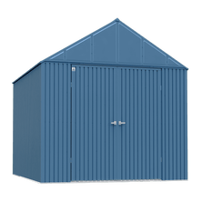 Arrow Elite Steel Storage Shed, 12x14, Blue Grey