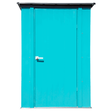 Spacemaker Patio Steel Storage Shed, 4 ft. x 3 ft. Teal and Anthracite