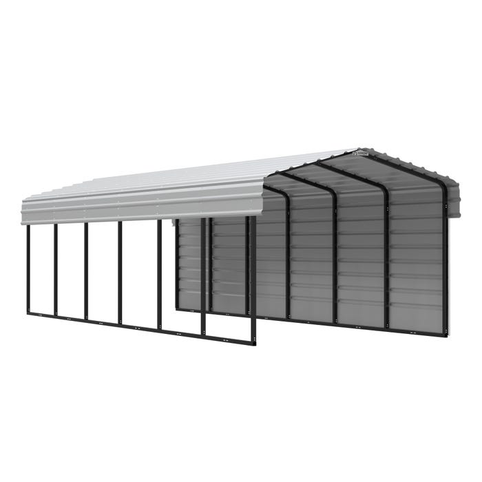 Arrow 29 x 10 x 7 ft Eggshell Carport with 1-sided Enclosure 16 Arrow 29 x 10 x 7 ft Eggshell Carport with 1-sided Enclosure 16