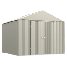 Arrow Elite Steel Storage Shed, 14x14, Cool Grey