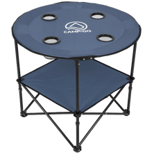 Blue 28" round portable  table 