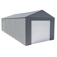 Everest Steel Garage, Wind and Snow Rated Storage Building Kit,, 12 ft. x 30 ft. Charcoal