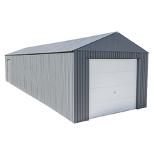 Everest Steel Garage, Wind and Snow Rated Storage Building Kit, 12 ft. x 35 ft. Charcoal