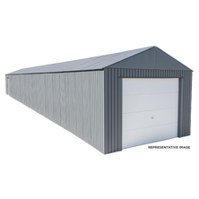 Everest Steel Garage, Wind and Snow Rated Storage Building Kit, 12 ft. x 55 ft. Charcoal