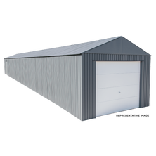 Everest Steel Garage, Wind and Snow Rated Storage Building Kit, 12 ft. x 95 ft. Charcoal