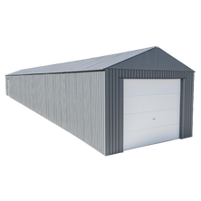 Everest Steel Garage, Wind and Snow Rated Storage Building Kit, 12 ft. x 50 ft. Charcoal
