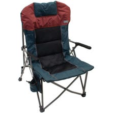 Camp & Go Deluxe Hard Arm Quad Chair - Oxblood/Navy