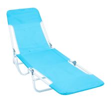 Folding beach lounger Blue