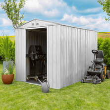 ARROW FLUTE GREY 10X12 STEEL SHED