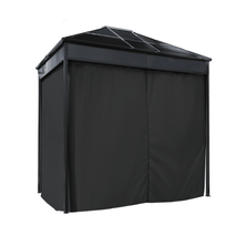Diani Black Polyester Curtains 10 ft. x 12 ft.