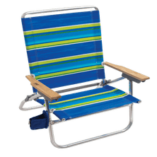 RIO Beach Blue-Green Striped Easy In-Easy Out Beach Chair - Pack of 4