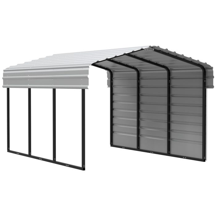 Arrow 15 x 10 ft Eggshell Carport with 1-sided Enclosure 20 Arrow 15 x 10 ft Eggshell Carport with 1-sided Enclosure 20